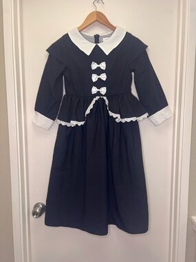 Kawaii Maid Dress Peter Pan Collar Bow Cosplay Anime Gothic Lolita S